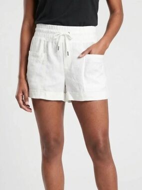 Athleta Cabo linen white shorts size 6